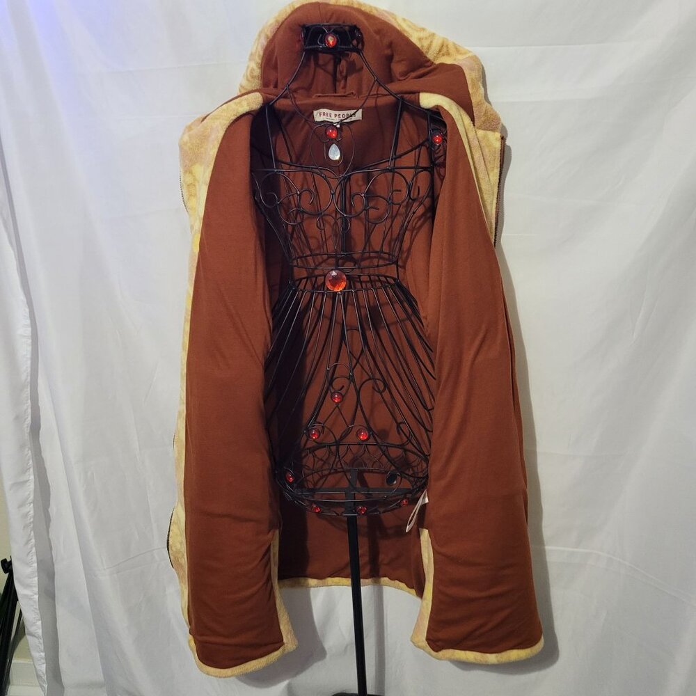 Free People Cozy Hooded Printed Blanket Coat Size S - Picture 15 of 15